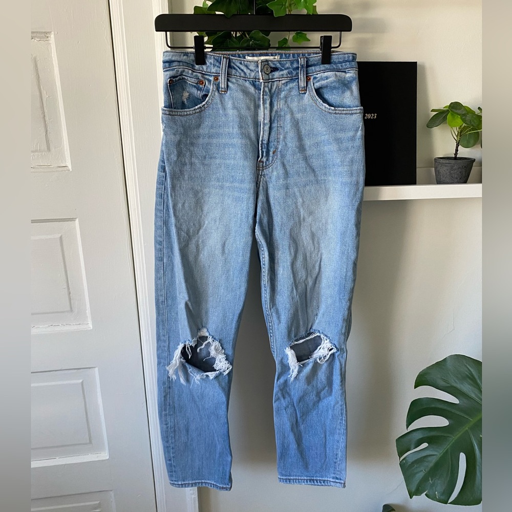 Abercrombie & Fitch Curve Love Rise Mom Jeans